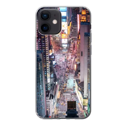 Produktbild von MuchoWow® Handyhülle Schutzhülle Hülle für iPhone 12 Blick von oben auf den Times Square in New York Silikon Softcase Handy Hülle - Schutzhülle