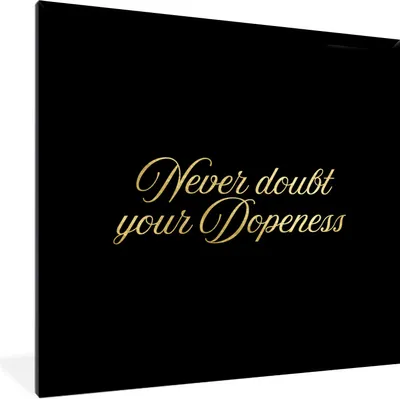 Produktbild von MuchoWow® Gerahmtes Poster Zitat - Zuversicht - Gold - Briefe 40x40 cm - Poster mit Schwarzem Bilderrahmen Wandposter Rahmen Foto Bilder - Mit Rahmen - Wanddekoration Schlafzimmer