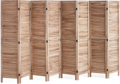 Immagine prodotto di Schermo divisorio 8 pezzi pieghevole in legno - divisorio da 325 cm per un'efficace divisione degli ambienti