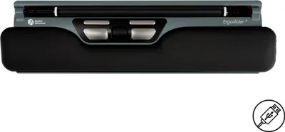 Produktbild von BakkerElkhuizen ErgoSlider+, Beidhändig, Laser, 1600 DPI, Schwarz, Grau, Gelb