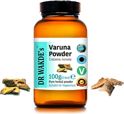 Image de DR WAKDE'S Poudre de Varuna (Crataeva nurvula) - 100 g (3,5 onces) | Poudre pure, crue & séchée | Herbes ayurvédiques | Végétalien | Rien d'ajouté