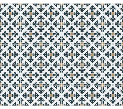 Image de Autocollants décoratifs pour carrelage de cuisine et de salle de bain – 30 autocollants imitation carrelage en ciment (AZULEJOS ANIELA) – 30 autocollants de 20 x 20 cm