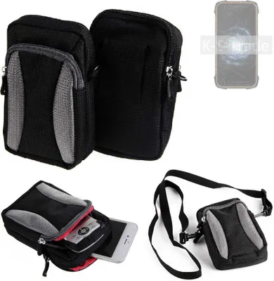 Produktbild von K-S-Trade Holster Schutz Hülle kompatibel mit Cubot KingKong 6 Handy Hülle Gürteltasche Umhängetasche mit Zusatzfach schwarz
