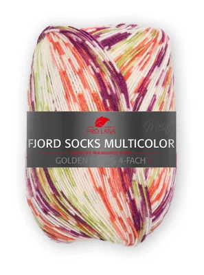 Produktbild von Pro Lana FJORD SOCKS Multicolor 100 g 4-fach Sockenwolle mit einzigartigem Fjordmuster 420 m Farbe 480