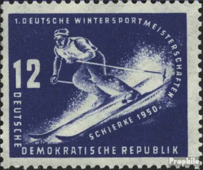 Produktbild von Briefmarken DDR 1950 Mi 246 postfrisch Erste Wintersportmeisterschaften der DDR
