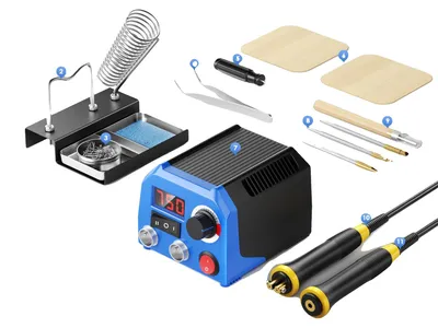 Produktbild von Brandmalerei Werkzeug, Dual-Port Funktionalität, Einstellbare Temperaturkontrolle, 220V EU