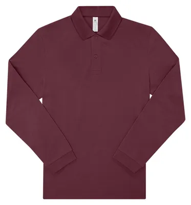 Produktbild von B&C - "My Polo 180" Poloshirt für Herren Langärmlig FK2867 (S) (Burgunderrot)