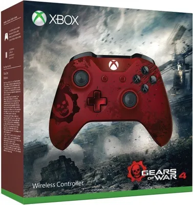 Obrázek produktu pro Microsoft Xbox Wireless Controller Gears of War 4 Crimson Omen Limited Edition, Gamepad, Xbox One S, PC, Xbox One, Směrový kříž, Bezdrátový, Červená, Windows 10 Education, Windows 10 Education x64, Windows 10 Enterprise, Windows 10 Enterprise x64,...