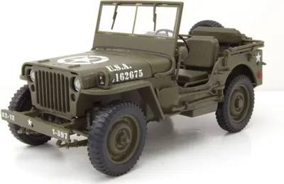 Produktbild von Welly 18055 Willys Jeep otevřený US Army 1941 olivově zelená 1:18