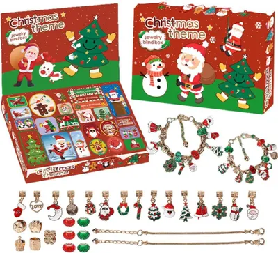 Produktbild von Adventskalender mit Charm-Armband, 24-Tage-Kalender, Weihnachtsš¹berraschung