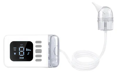 Produktbild von Nasensauger Baby Elektrisch, mit 9 Saugstufen, Nachtlicht und beruhigender Funktion mit Kinderliedern, 2500mAh