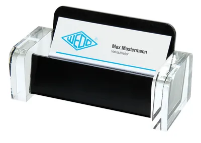 Produktbild von WEDO Visitenkartenhalter "acryl exklusiv" glasklar/schwarz