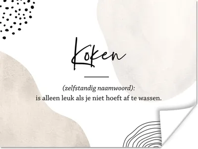 Produktbild von MuchoWow® Poster kochen - kochen definition - Sprichwörter - Wörterbuch - Zitate 160x120 cm - Foto Plakat