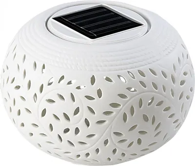 Image de Lampe à LED solaire décorative en porcelaine