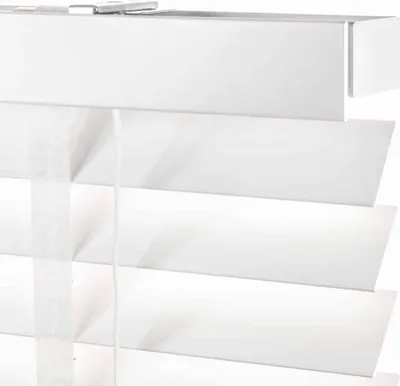Produktbild von Holz Jalousie 50 mm - Weiß - 60 cm x 250 cm - Fenster und Tür Jalousie