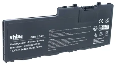Produktbild von vhbw Akku Ersatz für Panasonic CF-VZSU0QR, CF-VZSU0QQ, CF-VZSU0QW-4, CF-VZSU0QW, CF-VZSU0QK, CF-VZSU0QJS für Notebook (2400 mAh, 11,4 V, Li-Polymer)