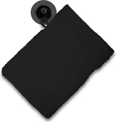 Produktbild von Waschhandschuh Waschlappen schwarz 16x21 cm Frottee 100% Baumwolle Frottierware