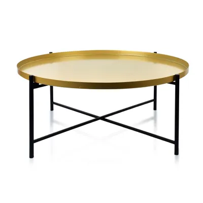 Obrázek produktu pro Konferenční stolek Lucas Black and Gold 76 cm