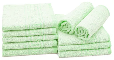 Produktbild von 10er Set Seiftücher, 70% Baumwolle & 30% Polyester, 30x30 cm, grün