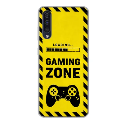 Produktbild von MuchoWow® Handyhülle Schutzhülle Hülle für Samsung Galaxy A50 Spiele - Zitate - Controller - Spielzone - Spiel Silikon Softcase Handy Hülle - Mobiltelefonhülle