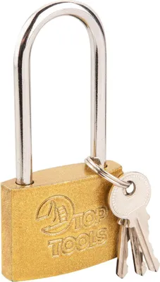 Produktbild von Vorhängeschloss aus Gusseisen mit langem Bügel 40 mm 2 Schlüssel Topex 90U280