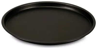 Pizzaplatte aus Stahl, 28 cm, schwarz