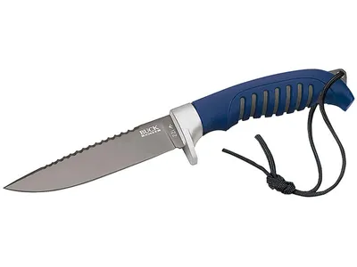 Produktbild von Buck Outdoormesser, Modell Silver Creek Bait Knife,, Stahl 420J2, Thermoplast-Griff, Kunststoff-Scheide