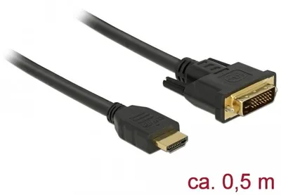 Productafbeelding van Delock 85651 DELOCK Kabel HDMI > DVI 24+1 bidirektional 0.50m schwarz