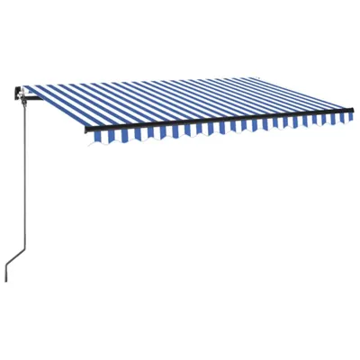 Produktbild von vidaXL Markise Manuell Einziehbar 400x350 cm Blau und Weiß