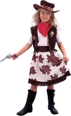 Produktbild von Kinder Cowgirl Kuhmuster Kostüm
