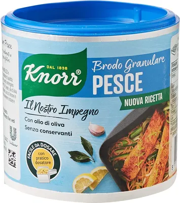 Produktbild von 3x Knorr Brodo Granulare Nuova Ricetta Pesce Granulierte Brühe Fisch 150 Gr