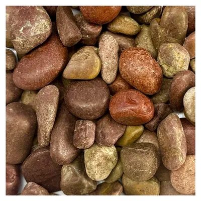 Produktbild von 1 kg gerundete Kieselsteine, 20-60 mm, dunkelrot