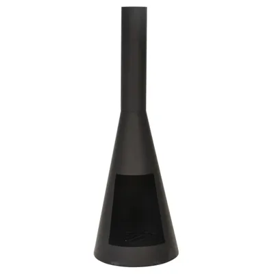 Produktbild von ProGarden Feuerstelle mit Kamin Ambient 100 cm Schwarz