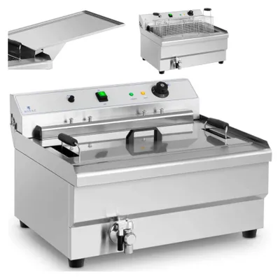 Obrázek produktu pro Expondo Royal Catering Fritéza - 25 l - 9000 W - Vypouštěcí kohoutek -