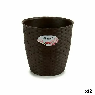 Obrázek produktu pro Stefanplast plastový květináč čokoláda 19 x 17,5 x 19 cm (12 kusů)
