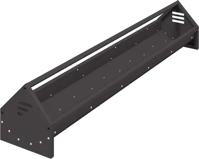 Image de vidaXL Goulotte d'alimentation pour poules Noir 108 x 20,5 x 20 cm