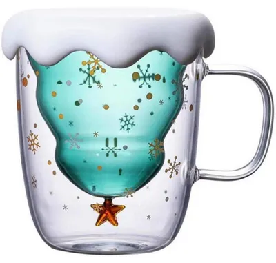 Productafbeelding van Isolatiebeker, dubbelwandig, met afbeelding van een beer en een panda, geschikt voor koffie, antiek design, kerstthema