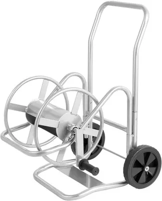 Produktbild von "Mobiler Tuinslangwagen für max. 61 m lange Schlauch, 15 cm breit, ideal für Gartenbesprinkler, Rasen und Grünflächen."