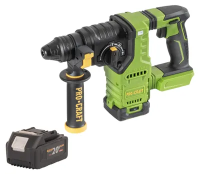 Produktbild von Procraft PHA30bb Akku Bohrhammer 20 V 2,8 J SDS plus Brushless + 1x Akku 4,0 Ah - ohne Ladegerät
