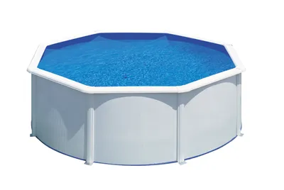Produktbild von GRE Runder und weißer Sthalwandpool Ø 300 x 120 cm, Serie Fidji