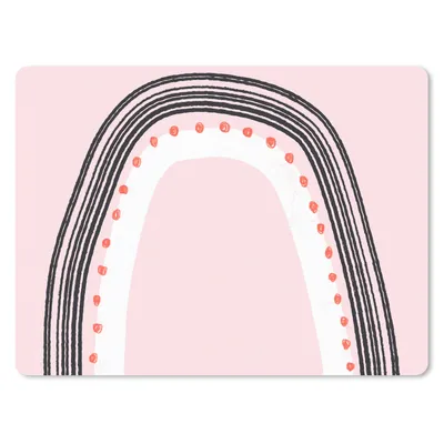 Produktbild von MuchoWow® Mauspad Mousepad Regenbogen - Minimalismus - Rosa 23x19 cm - Mousepads - Maus Mat - Pad - Mausunterlage - Schreibtischunterlage - Mauspad