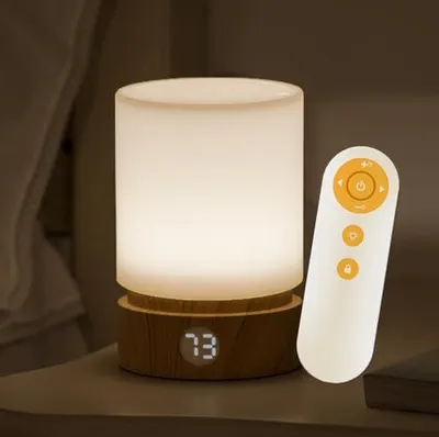 Zdjęcie produktu dla Smilodon - lampki nocne - wyłącznik - zdalne sterowanie, lampka nocna dla dzieci, stolik bez kabla, ściemniana, ciepłe białe światło w dwóch kolorach
