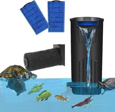 Produktbild von Schildkrötenfilter für niedrigen Wasserstand – 500 l/h – schwarz