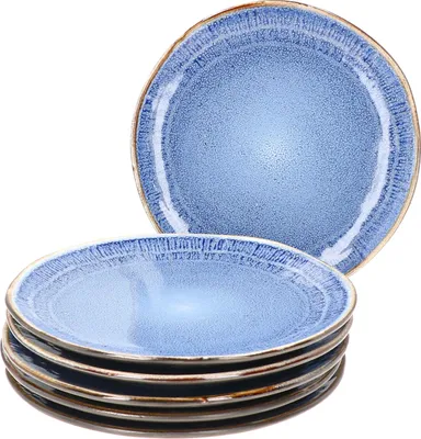 Produktbild von Mambocat Reactive Blue 6er Set Kuchenteller 22cm 6 Pers. Blaue Frühstücksteller