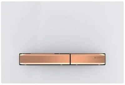 Produktbild von Geberit SIGMA50 Dual Betätigungsplatte, weiß/roségold