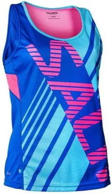 Produktbild von Salming Race Singlet Top Shirt blau/pink 1278326-3333, Größe:L