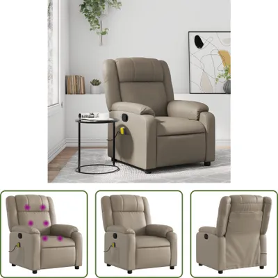 Produktbild von The Living Store Massagesessel Cappuccino-Braun Kunstleder