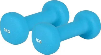 Produktbild von V3Tec Fitnesshantel NOS Neoprenhantel Farbe hellblau 2x1000g