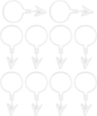 Produktbild von 10 pcs Vorhang Haken burrfreies glattes Gleitwagen-resistent leicht zu installieren Duschvorhang Hängende Clip Badezimmerversorgung-Weiß
