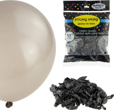 Zdjęcie produktu dla Tg53243-3 Balony Srebrne Szare 100 Sztuk Zestaw Metaliczne Urodziny Ślub Lateksowe